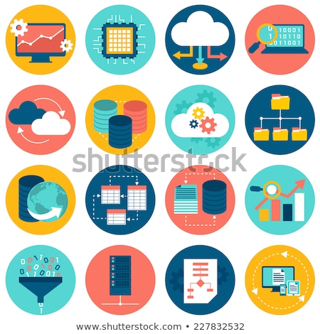 Foto stock: Mobile Secure Storage Icon Flat Design