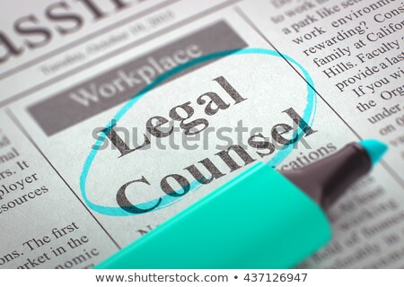 Stock foto: Legal Counsel Wanted 3d