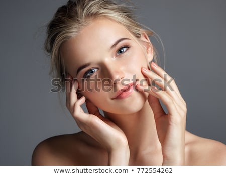 Foto stock: Beautiful Girl With Clean Fresh Skin Skin Treatments Concept
