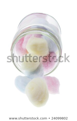 Foto d'archivio: Jar Of Cotton Wool Balls