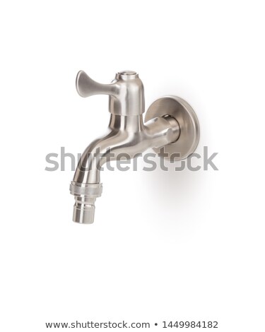 Foto d'archivio: Custom Stainless Steel Faucet Isolated On A White Background