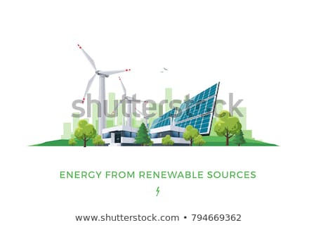 Zdjęcia stock: Alternative Energy Resource With Windmills