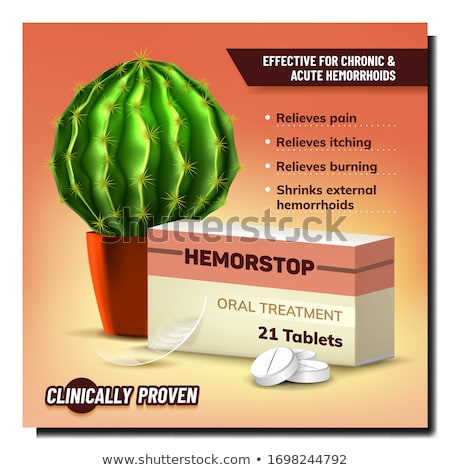 Stock foto: Hemorrhoids Oral Treatment Advertising Banner Vector