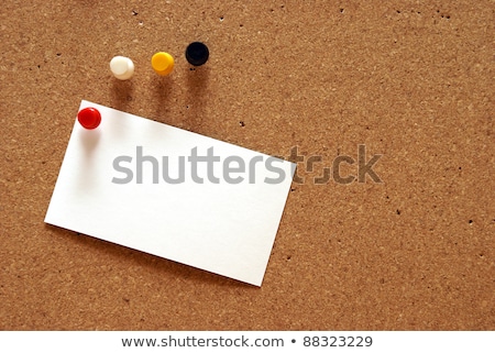 Stok fotoğraf: Blank Notecard On A Cork Board
