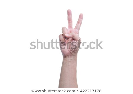 Foto d'archivio: Successful Woman Giving Victory Sign