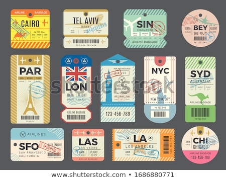 Сток-фото: Set Of Vacation Labels And Stamps