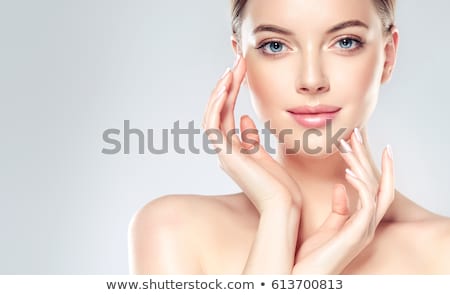 Foto stock: Portrait Of Young Beautiful Woman With Perfect Face Natural