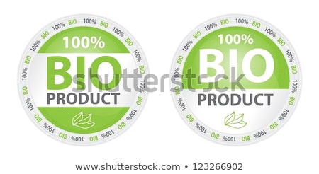 Stockfoto: 100 Bio Product Label In Two Versions