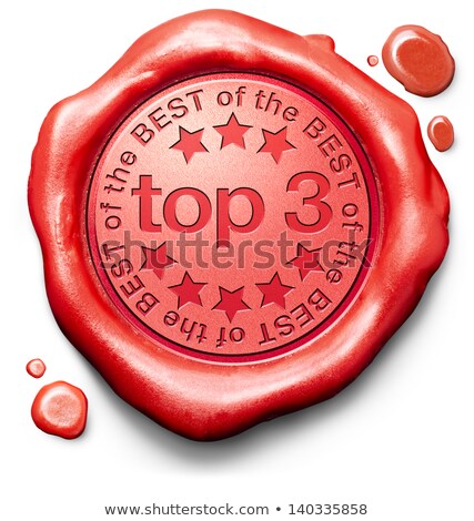 Stock photo: Top 3 In Charts - Stamp On Red Wax Seal