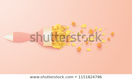 Zdjęcia stock: Poster With Abstract Pastel Colored Autumn Flower Vector Illustration