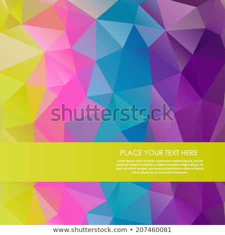 Stok fotoğraf: Bright Rainbow Vector Background From Mosaic Triangles Good For Web Website And More