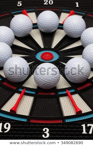 Stock photo: Detail Dartboard With Golf Balls