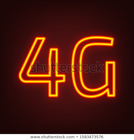 Foto stock: 4g Sign Yellow Vector Icon Button