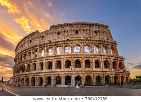 Сток-фото: View Of Colosseum In Rome At Sunrise