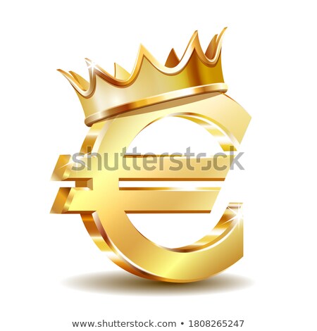 Golden Euro Currency With Crown Stok fotoğraf © tassel78