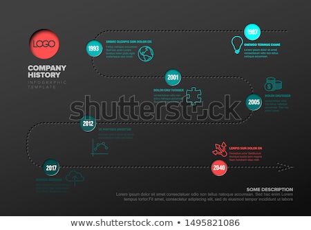 Stok fotoğraf: Simple Timeline With Some Facts And Icons