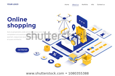 [[stock_photo]]: Online Store Delivery Isometric Icons