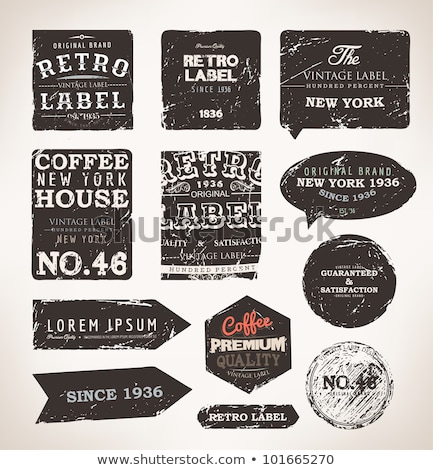 Stok fotoğraf: Old Vector Round Retro Vintage Grunge Label