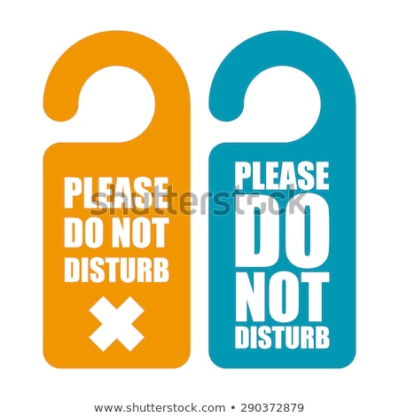 Stock photo: Please Do Not Disturb Hotel Tag Hanging On Door Knob