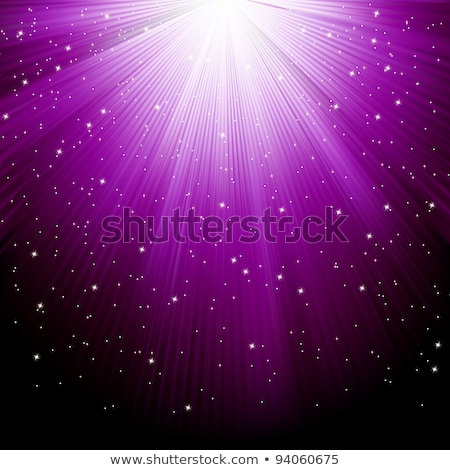 ストックフォト: Snow And Stars Are Falling On Purple Rays Eps 8