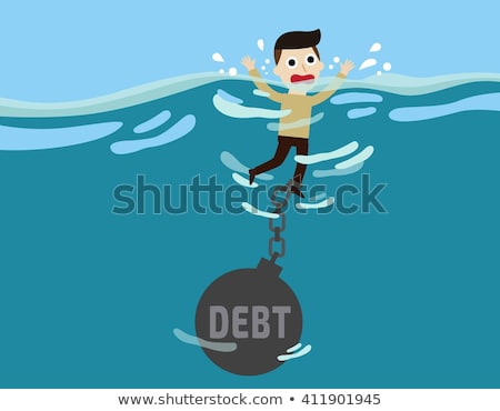 Stock photo: Drowning In Debt