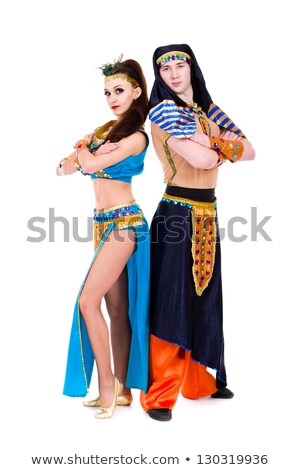 Dancers Couple Dressed In Egyptian Costumes Posing Foto d'archivio © StepStock