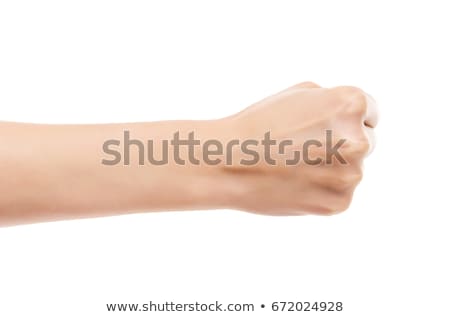 Сток-фото: Female Hand With A Clenched Fist Isolated