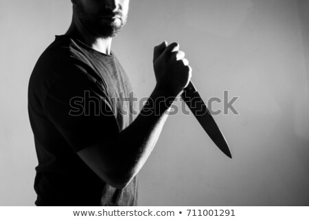 Zdjęcia stock: Scary Man With A Knife