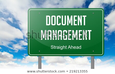 [[stock_photo]]: Data Archiving On Green Highway Signpost