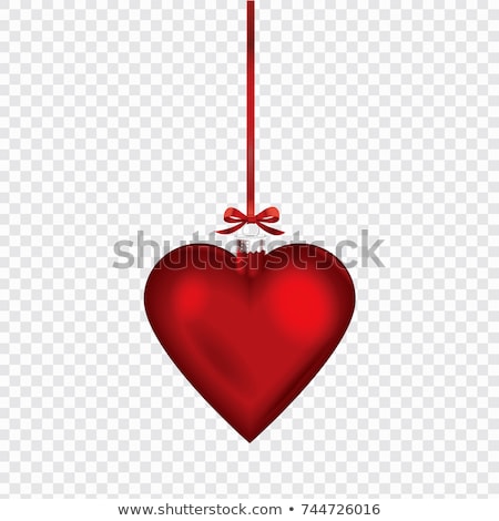 Foto stock: Red Heart Christmas Decoration