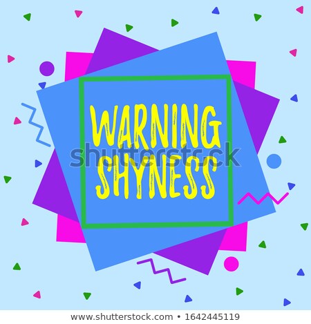 Foto stock: Shyness On Warning Road Sign