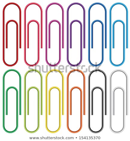 ストックフォト: Paper Clip Blue Vector Icon Design