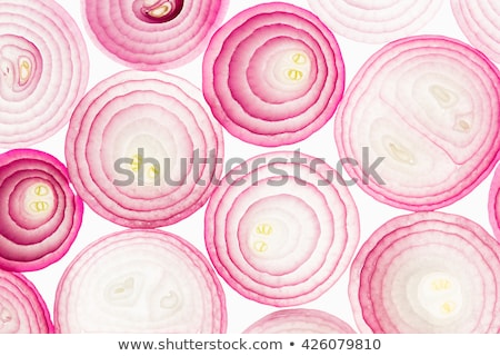 Foto stock: Sliced Pink Onion Pattern Texture Food Background