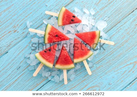 Stock photo: Tasty Watermelon Popsicle Yummy Fresh Summer Fruit On White Wood