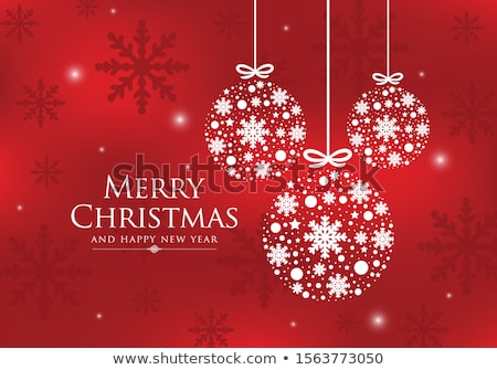 [[stock_photo]]: Merry Christmas Card With Red Bauble