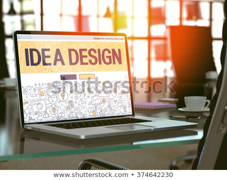 Stock photo: Creative Idea - On Laptop Screen Closeup 3d