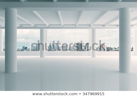 Stock photo: Bright Hangar Interior 3d Rendering