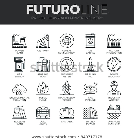 Stok fotoğraf: Mineral Resources Vector Line Icon