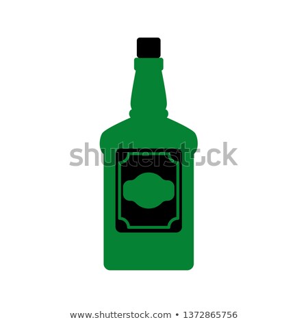 Foto stock: Bottle Of Rum Isolated Traditional Pirate Binge