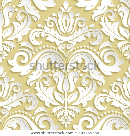 Stock foto: Seamless Vector Oriental Pattern With 3d Elements