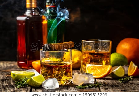 Zdjęcia stock: Alcoholic With Bottle Drinking Whiskey At Home
