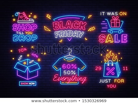 Stockfoto: Color Vintage Light Shop Emblem