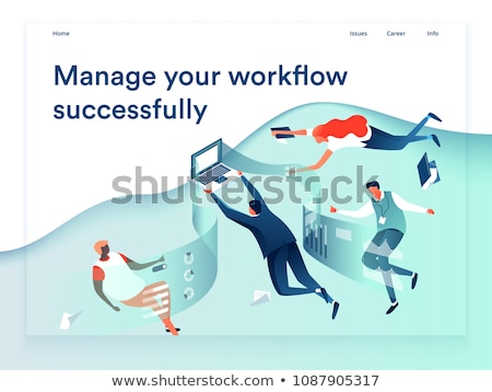 Stock photo: Workflow Landing Page Template