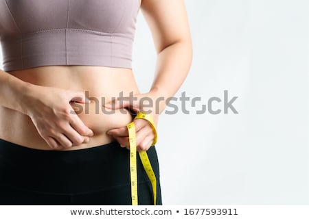 Foto stock: Woman With Excessive Belly Fat