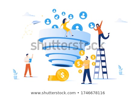 Сток-фото: Sales Pipeline Management Concept Vector Illustration