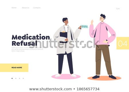 Stok fotoğraf: Refusal Of Vaccination Concept Landing Page