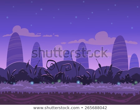 Stok fotoğraf: Seamless Cartoon Background For Game Design Vector Illustration With Separate Layers