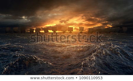 Sailboats On The Sea Under Sunset Сток-фото © vlastas