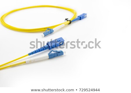 Zdjęcia stock: Optical Single Mode Lc Patch Cord On White Background