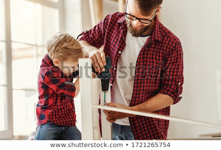 Foto stock: Drilling A Hole